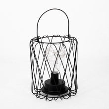 Load image into Gallery viewer, Creative Retro Style Table Lamp Copper Wire lantern Funnel Diamond modeling Bedside Lamp Home Table Decor Maison