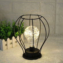 Load image into Gallery viewer, Creative Retro Style Table Lamp Copper Wire lantern Funnel Diamond modeling Bedside Lamp Home Table Decor Maison
